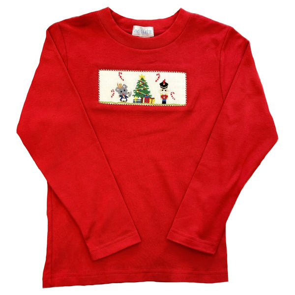 NUTCRACKER SMOCKED LONGSLEEVE TEE