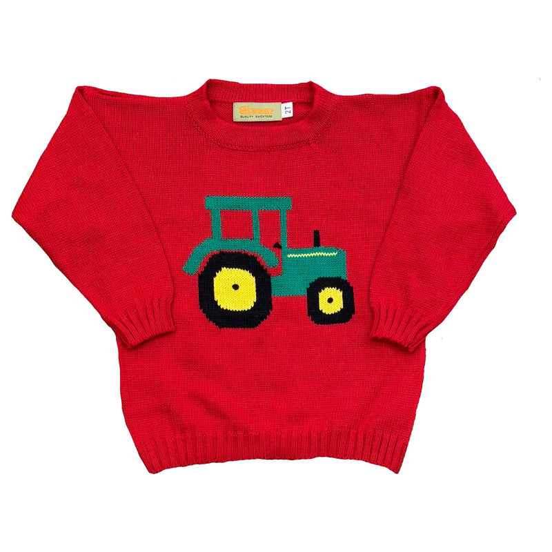 TRACTOR CREW SWEATER RED