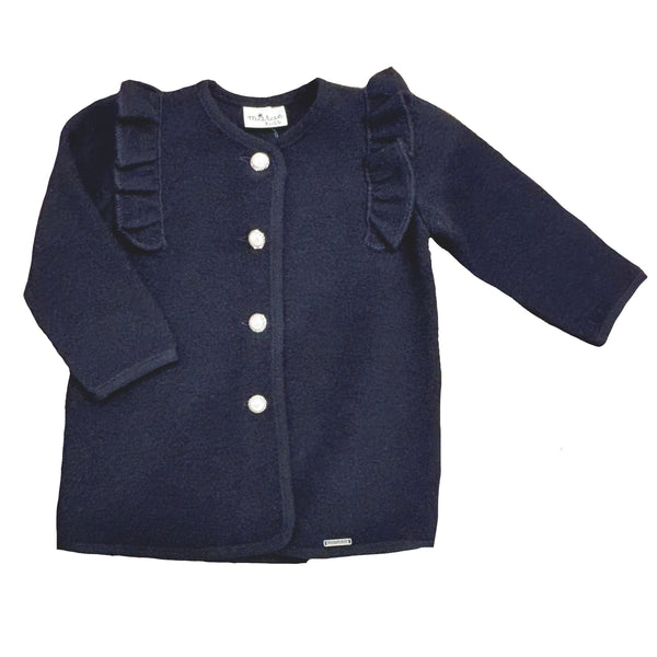 RUFFLE SHOULDER COAT