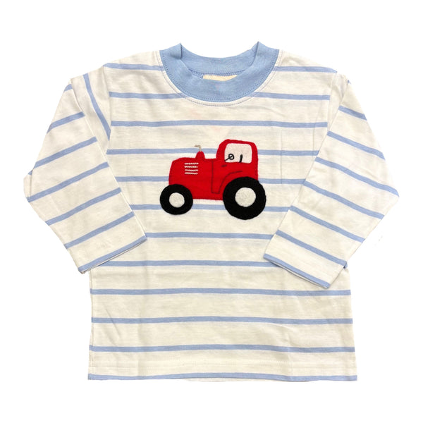 TRACTOR STRIPED LONG SLEEVE TEE BLUE