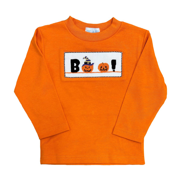 HALLOWEEN SMOCKED LONG SLEEVE BOYS TSHIRT