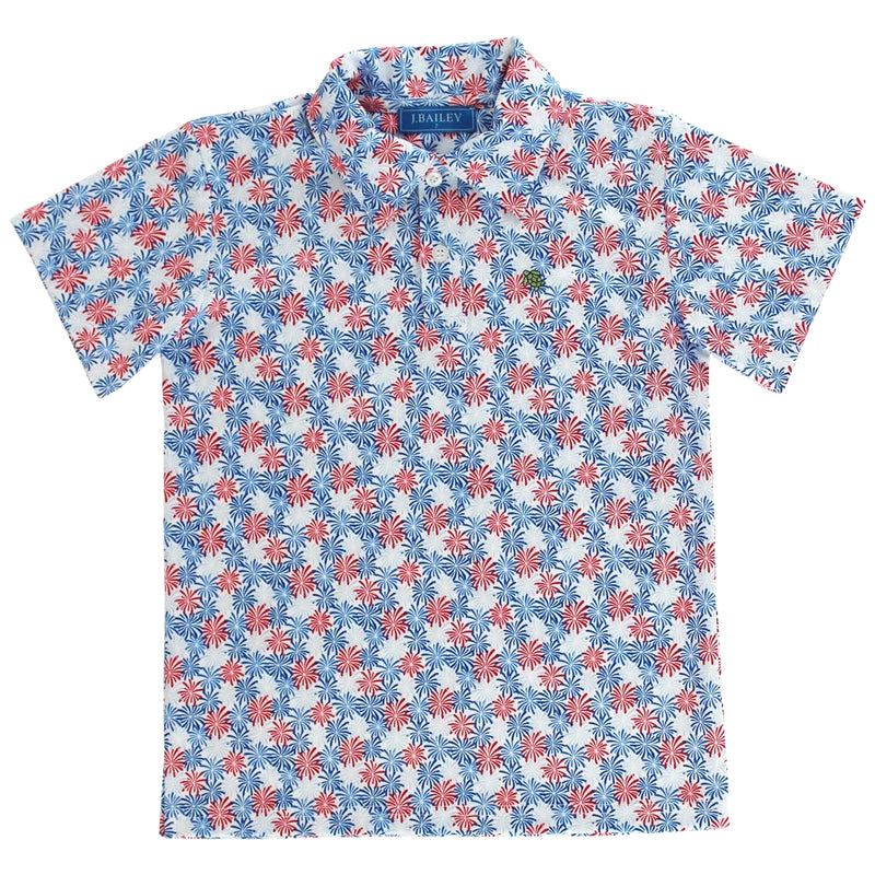 SHORT SLEEVE PERFORMANCE POLO - FIREWORKS