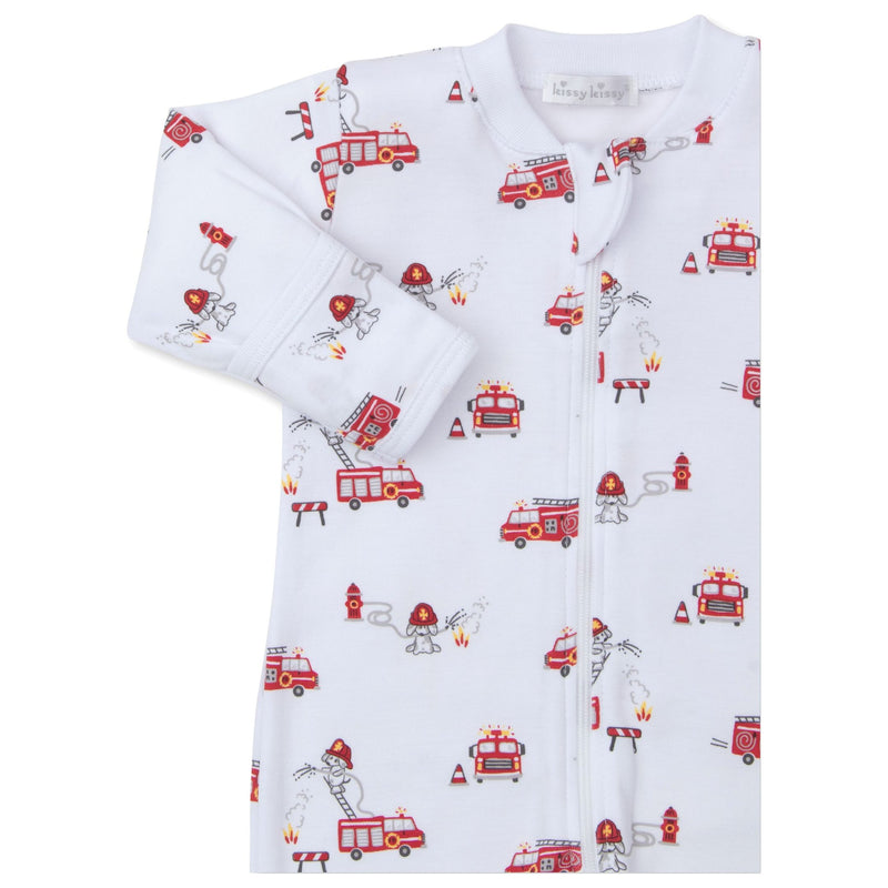 FIRETRUCK ZIP FOOTIE