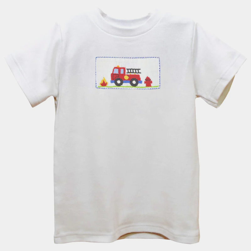 FIRETRUCK SMOCKED T-SHIRT