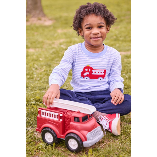 FIRETRUCK APPLIQUE LONG SLEEVE SHIRT