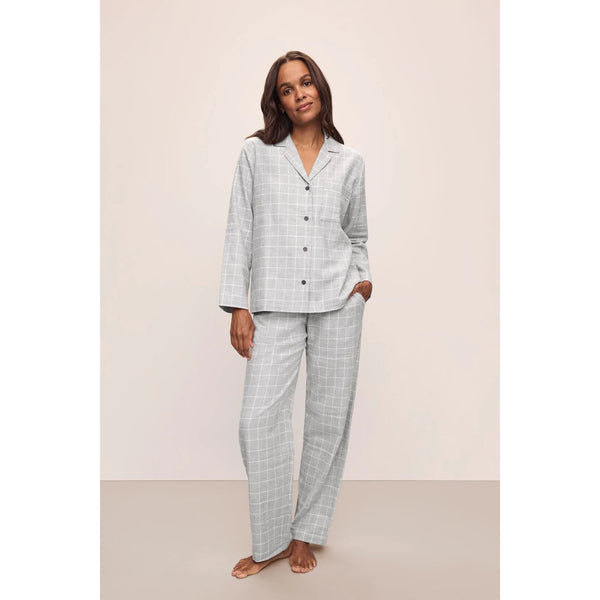 FLANNEL LONG PJ SET GREY