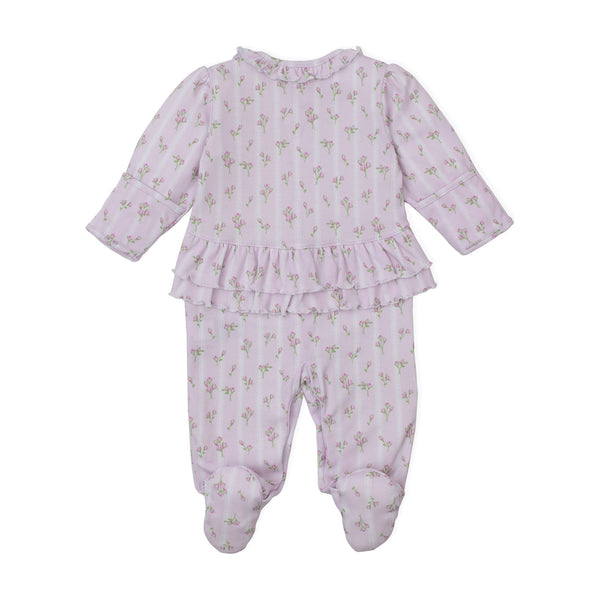 PINK STRIPE BOUQUET FOOTIE