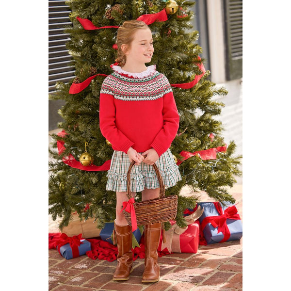MISTLETOE TARTAN FLOUNCE SKIRT