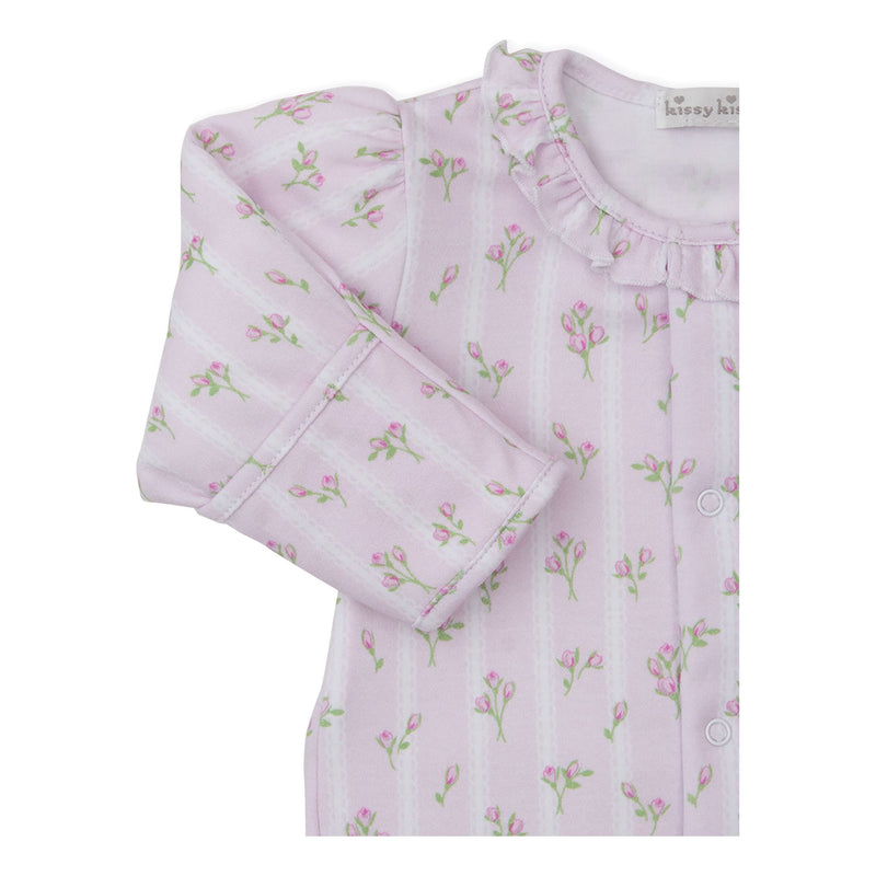 PINK STRIPE BOUQUET FOOTIE