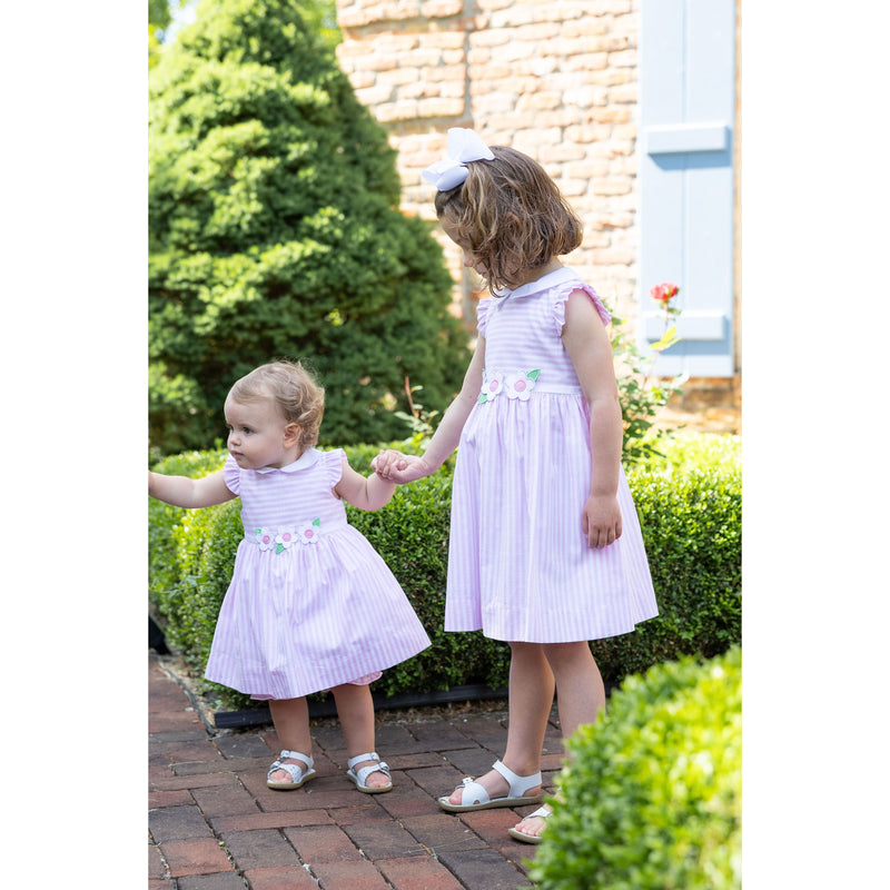 STRIPE DRESS WITH FLOWERS