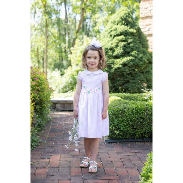 STRIPE DRESS WITH FLOWERS