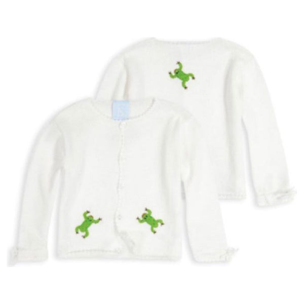 APPLIQUE FROG CARDIGAN