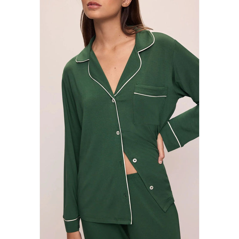 GISELE LONG PJ SET FOREST GREEN