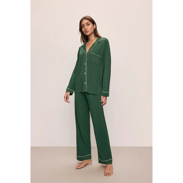 GISELE LONG PJ SET FOREST GREEN