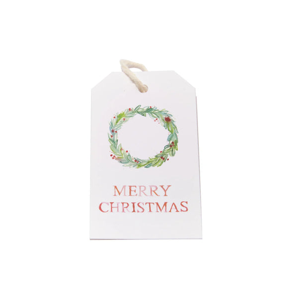 MERRY CHRISTMAS WREATH HANG TAGS