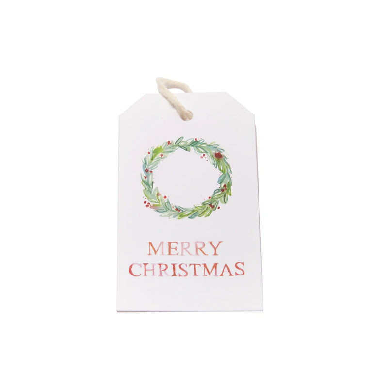 MERRY CHRISTMAS WREATH HANG TAGS