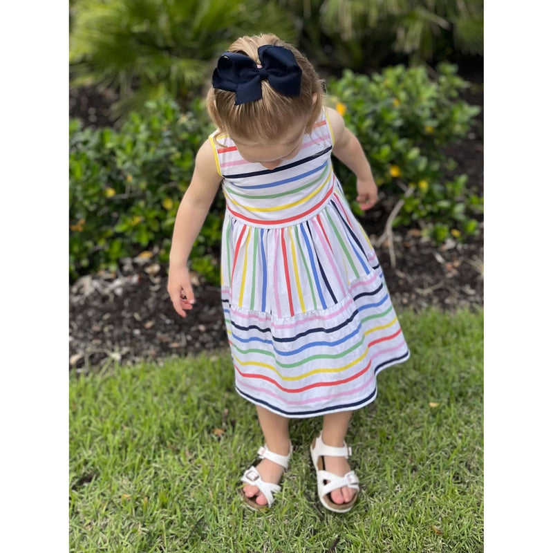 HARRIET DRESS RAINBOW STRIPE