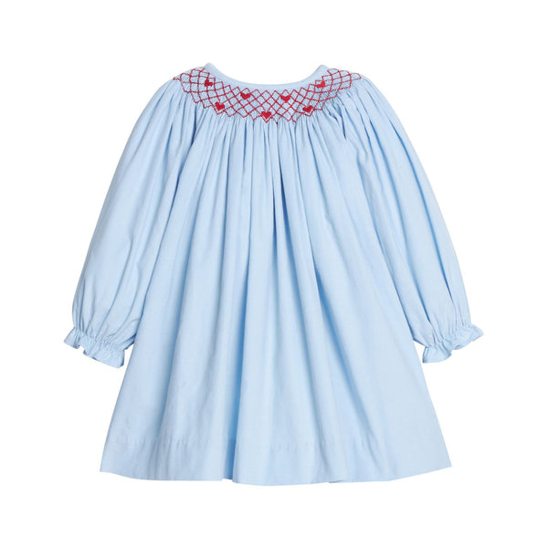 SMOCKED HEARTS BISHOP DRESS