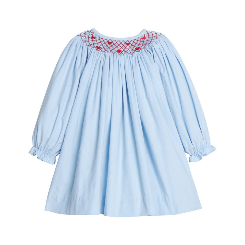 SMOCKED HEARTS BISHOP DRESS