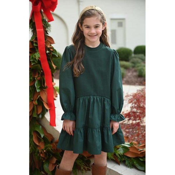 CECE DRESS - HUNTER GREEN