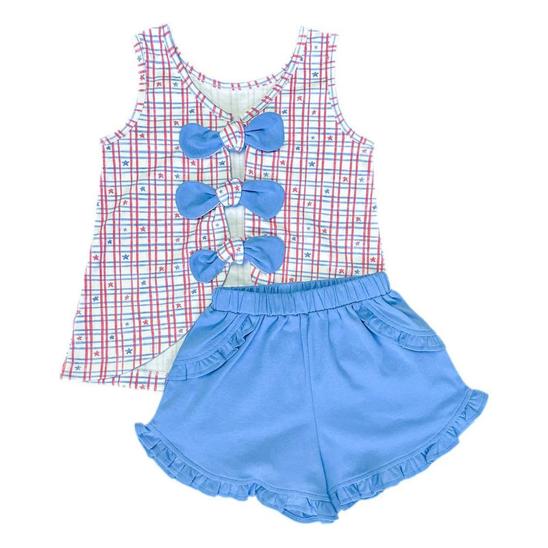 KINLEY SHORT SET PATRIOTIC