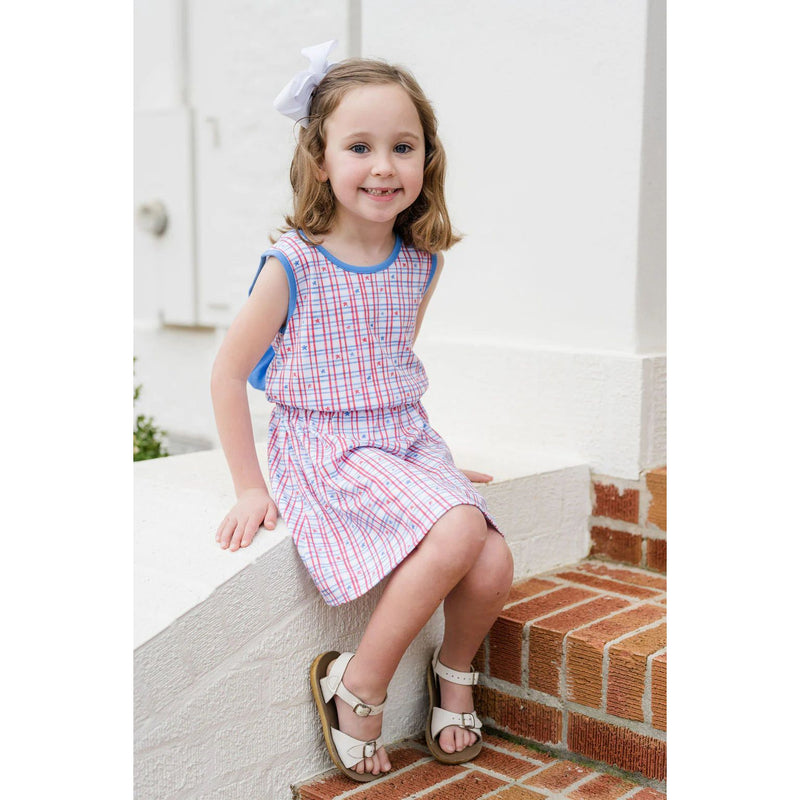 KRISTIN KNOT DRESS - -PATRIOTIC