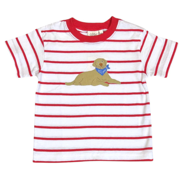 BOY SHORT SLEEVE SHIRT STRIPE WITH LAB