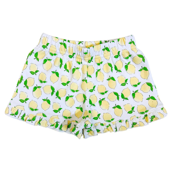 RUFFLE SHORTS LEMON PRINT