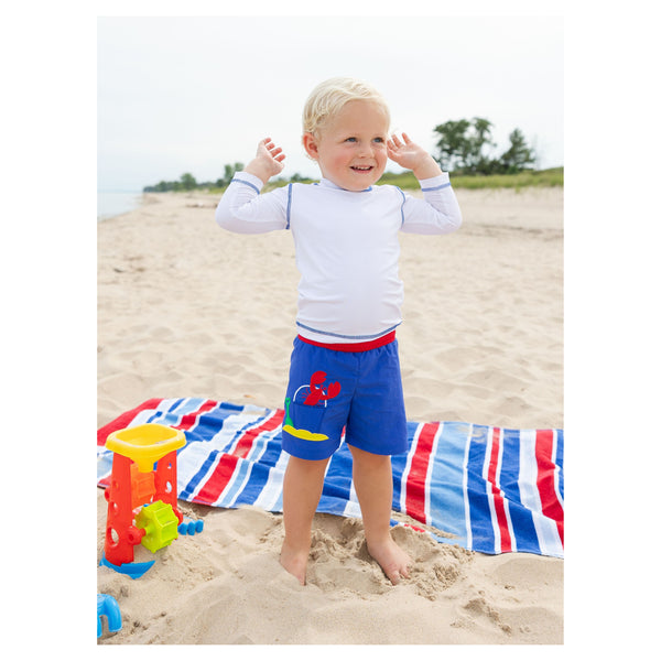 SWIM TRUNK WITH LOBSTER - sizes 12M-24M