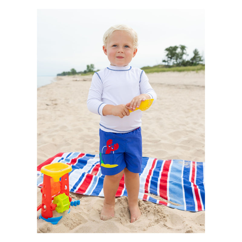 SWIM TRUNK W LOBSTER - sizes 2T-4T