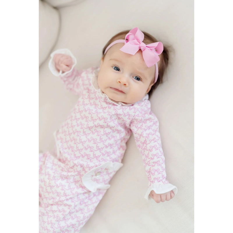 LUCY PRETTY PINK BOWS ROMPER