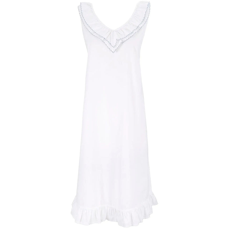 LULIE RUFFLE COTTON NIGHTGOWN