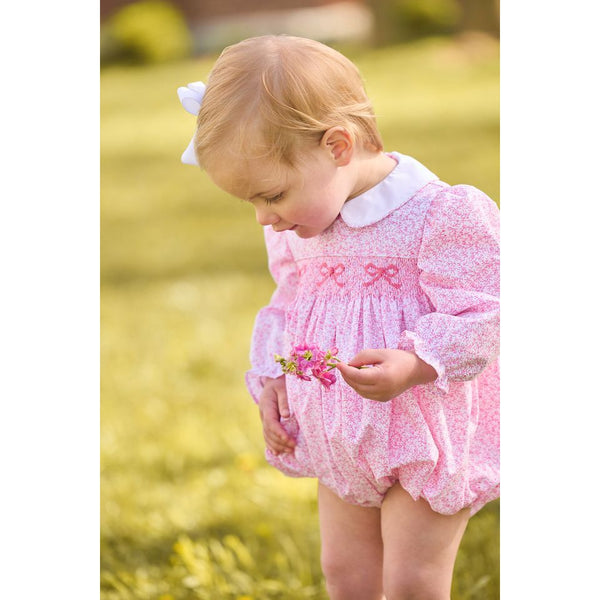 SMOCKED NATALIE BUBBLE PINK