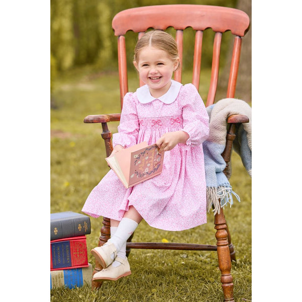 SMOCKED NATALIE DRESS PINK
