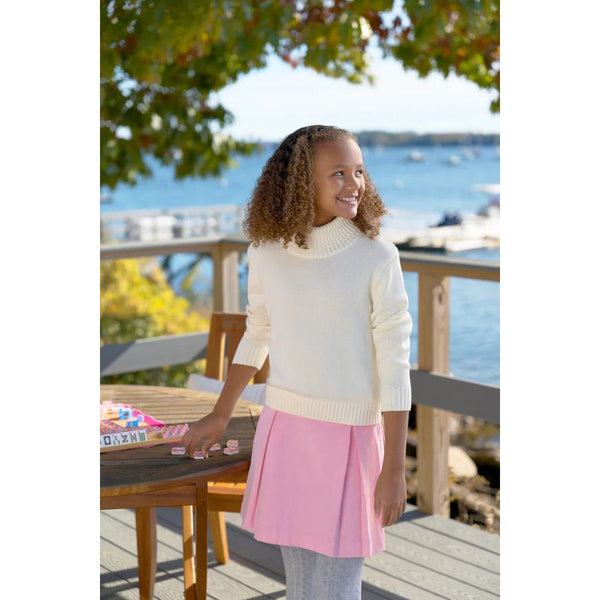 PARSON PLEATED SKIRT PINK CORD