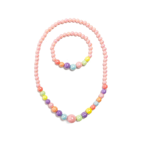 PEARLY PASTEL NECKLACE AND BRACELET