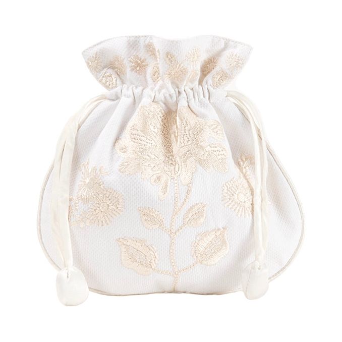 PEONY JEWELRY POUCH IVORY