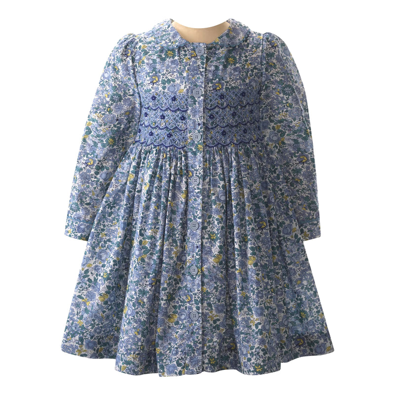 PETAL SMOCK BUTTON FRONT DRESS