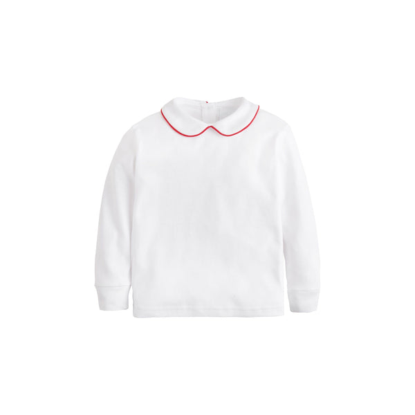 PIPED PETER PAN SHIRT RED