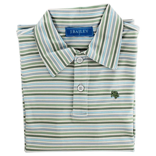 HARRY LS STRIPE PERFORMANCE POLO