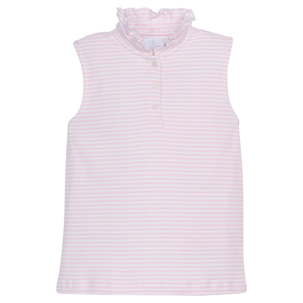 PINK STRIPE SLEEVELESS HASTINGS POLO