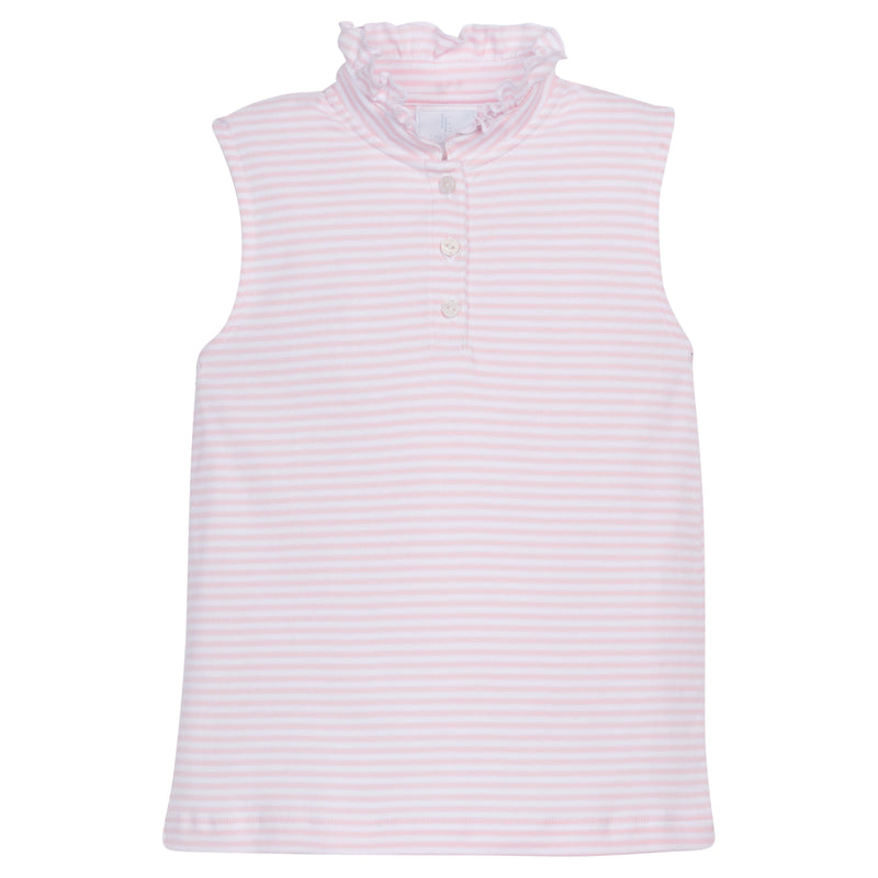 PINK STRIPE SLEEVELESS HASTINGS POLO