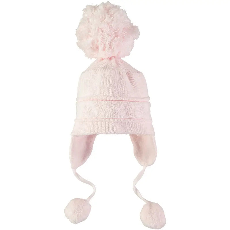 GRIFFIN BABY BOBBLE HAT IN WHITE, BLUE, & PINK