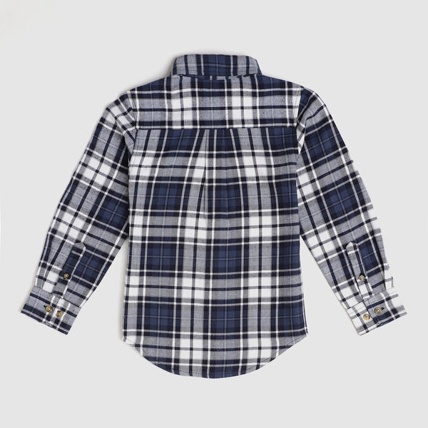 PLAID SHIRT NAVY