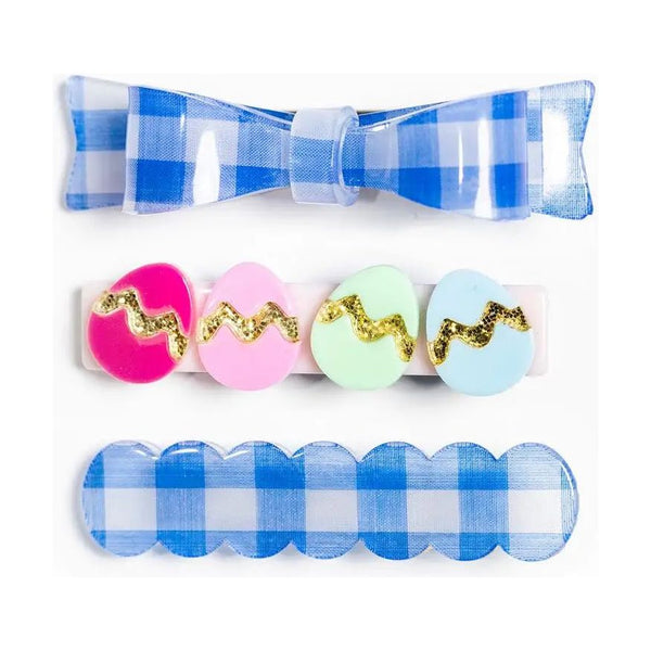 EASTER EGGS WITH PLAID BOW