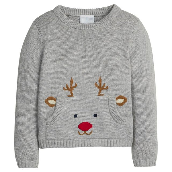 REINDEER POCKET INTARSIA SWEATER