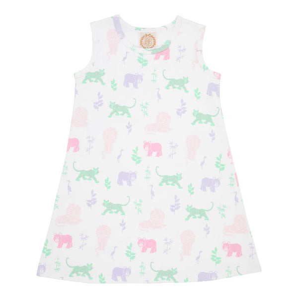 SLEEVELESS POLLY DRESS LIONS AND TIGERS