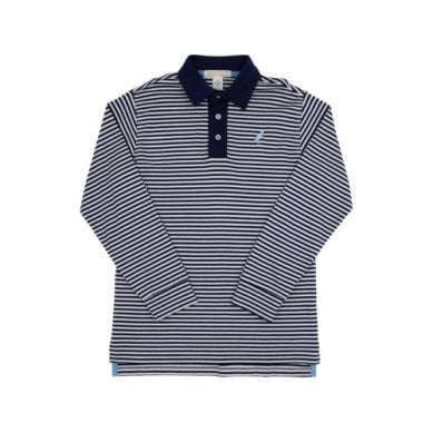 PRIM AND PROPER LS POLO STRIPE