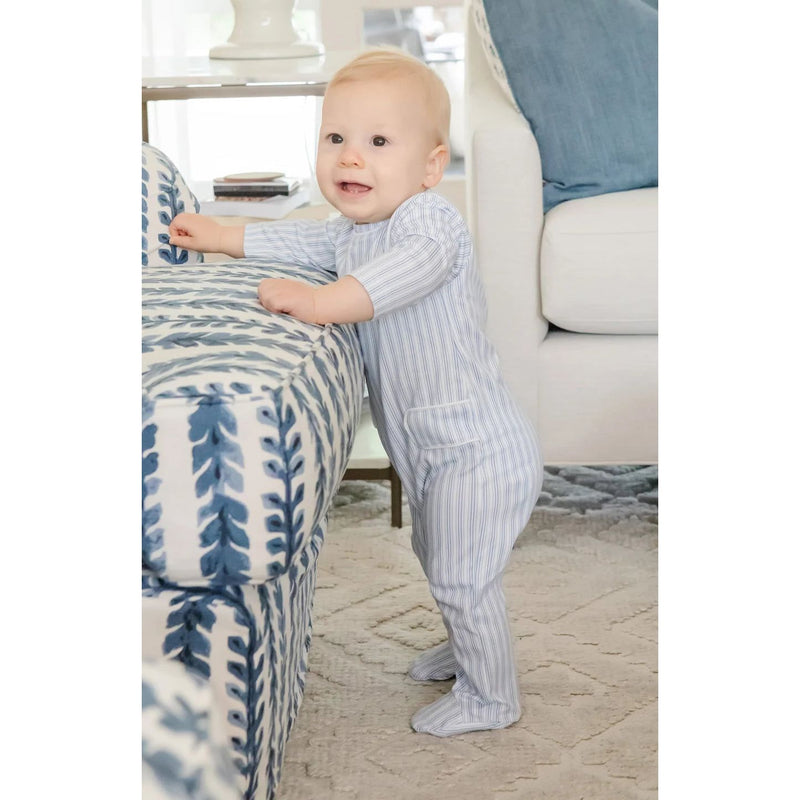 PRESTON ROMPER BLUE STRIPE