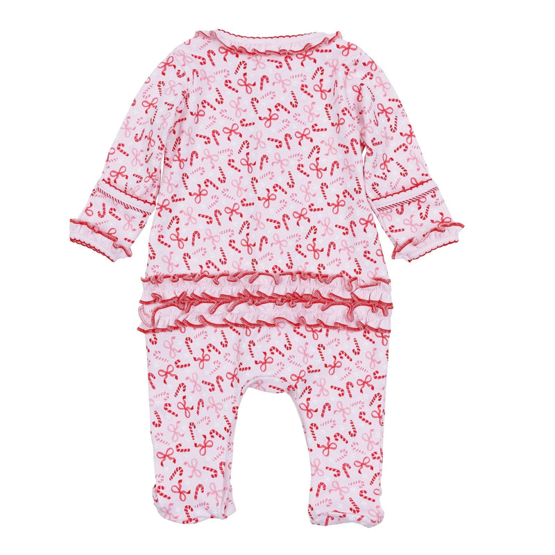 CANDY CANE LANE RUFFLE FOOTIE